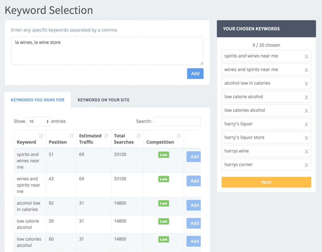 Ferramenta DIY de auditoria SEO SEOptimer